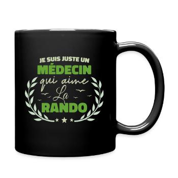 Fier d’être Médecin et Passionné de la Randonnée - Mug uni - noir - Droite