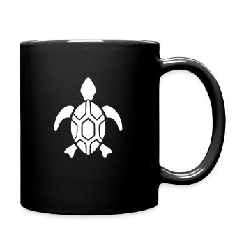 Turtle white - Full Colour Mug - black - Right