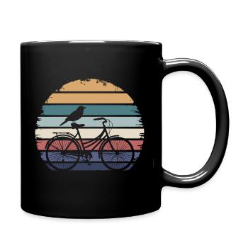 Vintage Retro Cyclisme Oiseau Vélo Cyclisme - Mug uni - noir - Droite