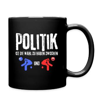 La politique, c’est avoir le choix entre 💩 et 💩 - Mug uni - noir - Droite