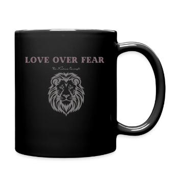 LOVE over FEAR Range - Full Colour Mug - black - Right