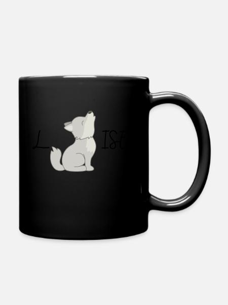 Louise version petit loup - Mug uni - noir