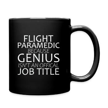 Flight Paramedic Genius Luftrettung - Tasse einfarbig - Schwarz - Rechts