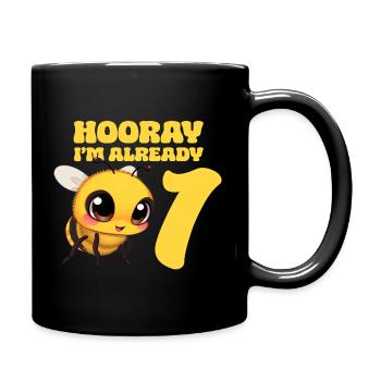 Bee Birthday Bee - Hooray i am already 1 - Full Colour Mug - black - Right