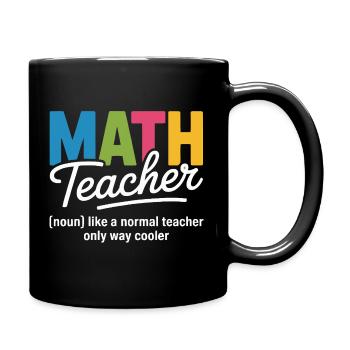 T-shirt d’illustration coloré pour professeur de mathématiques - Mug uni - noir - Droite