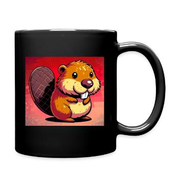 Bieber - Tasse einfarbig - Schwarz - Rechts