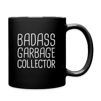 Garbage Collector Badass - Tasse einfarbig - Schwarz - Rechts