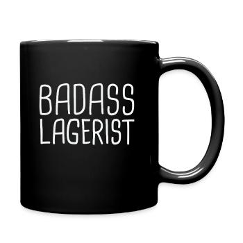Lagerist Badass - Tasse einfarbig - Schwarz - Rechts