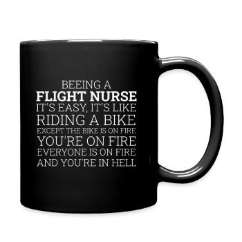 Flight Nurse Riding A Bike Luftrettung - Tasse einfarbig - Schwarz - Rechts