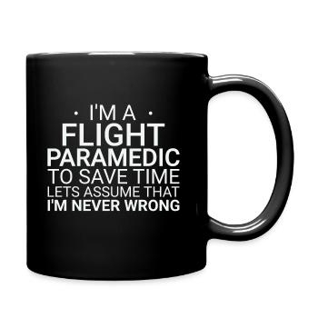Flight Paramedic Never Wrong Air Rescue - Full Colour Mug - black - Right