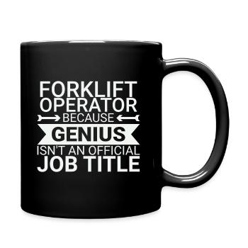 Forklift Operator Genius Forklift Driver - Tasse einfarbig - Schwarz - Rechts