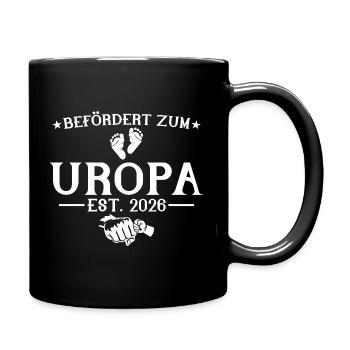 Befördert zum Uropa est. 2026 - Tasse einfarbig - Schwarz - Rechts