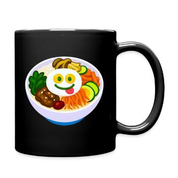 Mix Taste and Happiness -Happy Bowl of Bibimbap - Full Colour Mug - black - Right