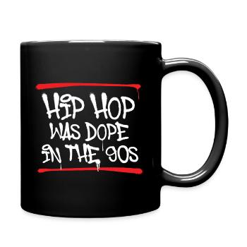 Hip Hop Was In The 90s Old School Rap Love - Full Colour Mug - black - Right