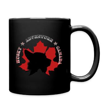 Chiens d'aventure sur Maple Leaf Canada - Mug uni - noir - Droite