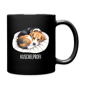 Beagle cuddle professional for dog lovers - Full Colour Mug - black - Right