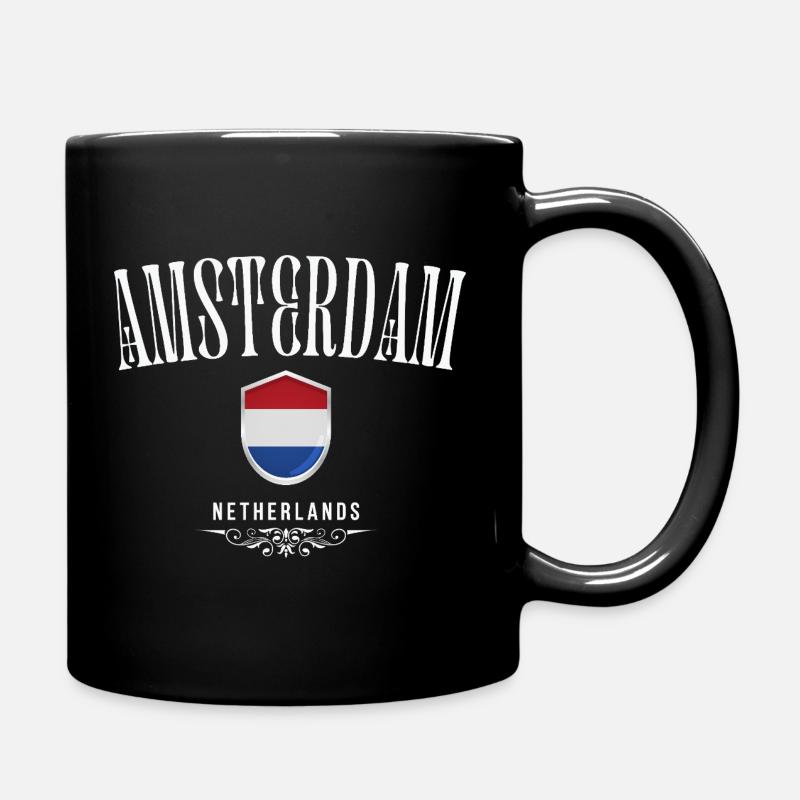 Amo Amsterdam, Amsterdam Pays-Bas - Mug uni - noir