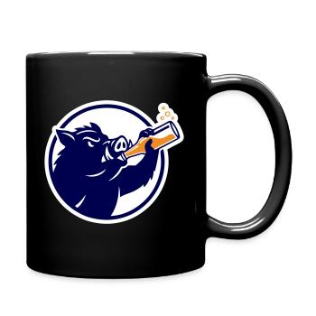 Guerrier Sanglier Buvant De La Bière - Mug uni - noir - Droite
