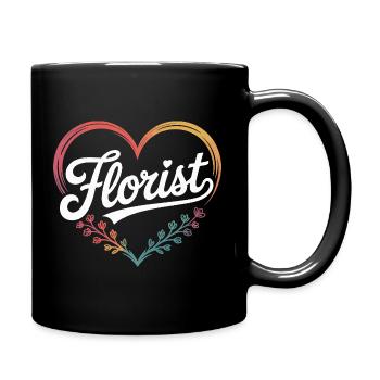Florist - Tasse einfarbig - Schwarz - Rechts