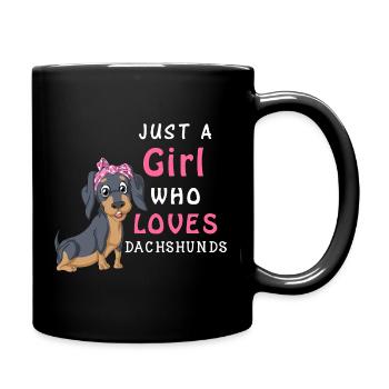 La fille aime les teckels T-shirt - Mug uni - noir - Droite