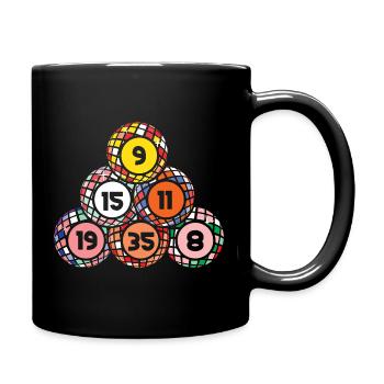 Bingo Game Bingo Balls Stack Bingo - Full Colour Mug - black - Right