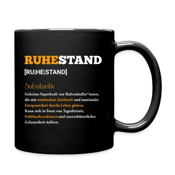 Retraite Pression temporelle minimale - Mug uni - noir - Droite