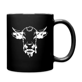 Cow White White Cow Gift Farmer - Full Colour Mug - black - Right