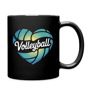 Volleyball Heart Volleyball Players - Full Colour Mug - black - Right