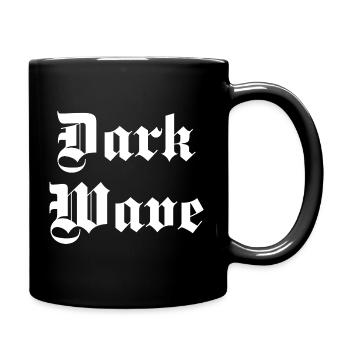 Dark Wave Musik Gothic Typografie - Tasse einfarbig - Schwarz - Rechts
