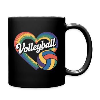 Volleyball Heart Volleyball Players - Full Colour Mug - black - Right