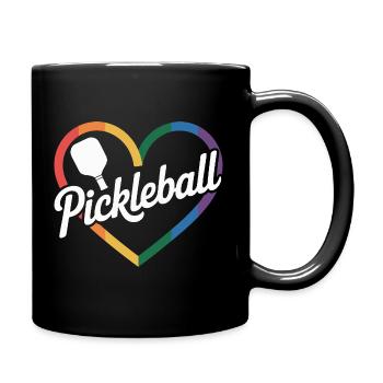 Heart Pickleball - Full Colour Mug - black - Right