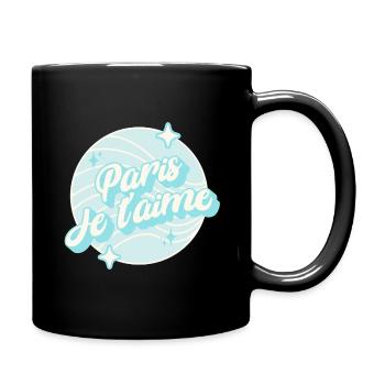 Paris I Love You Pastellblau - Tasse einfarbig - Schwarz - Rechts