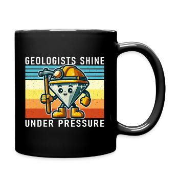 Géologues sous pression Diamant cartoon - Mug uni - noir - Droite