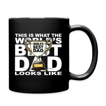 Bester Vater der World Trophy - Tasse einfarbig - Schwarz - Rechts