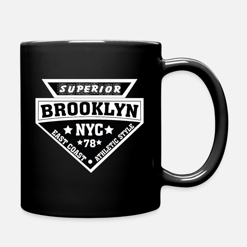 Brooklyn NYC Athletic Shield - Full Colour Mug - black