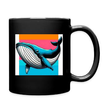 baleine - Mug uni - noir - Droite