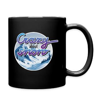 Hiver, montagnes, neige - Mug uni - noir - Droite