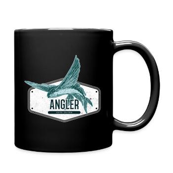 Angler USA Design Flying Fish - Full Colour Mug - black - Right