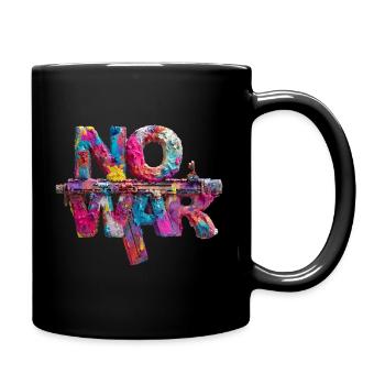 No War Colorful Gun Art - Tasse einfarbig - Schwarz - Rechts