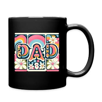 Flower Dad Blumen-Paneele - Tasse einfarbig - Schwarz - Rechts