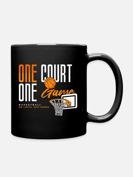 Basketball Fan Wear – One Court One Game - Full Colour Mug - black