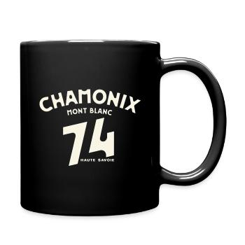 Logo Vintage Chamonix 14 Haute Savoie - Tasse einfarbig - Schwarz - Rechts