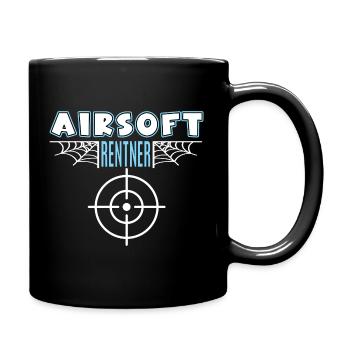 Airsoft Airsofter Rentner Rente Ruhestand - Tasse einfarbig - Schwarz - Rechts