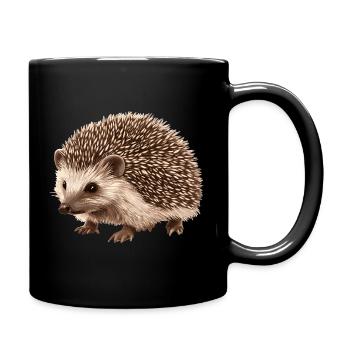 Igel - Tasse einfarbig - Schwarz - Rechts