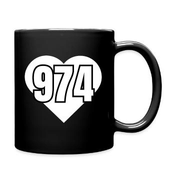Core 974 Numerisch in Zahlen - Tasse einfarbig - Schwarz - Rechts