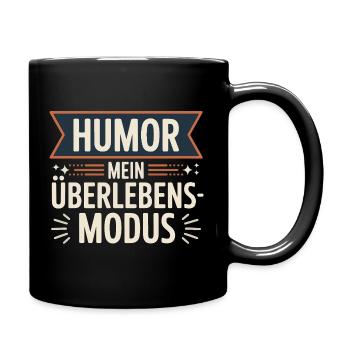 Humor – My Survival Mode | Funny saying - Full Colour Mug - black - Right