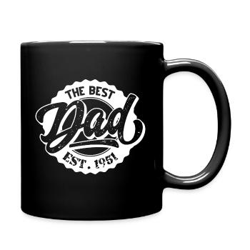 The Best Dad EST 1951 - Tasse einfarbig - Schwarz - Rechts
