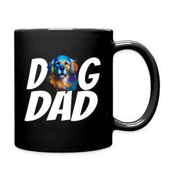 Golden Retriever Love Watercolor Art for Dog Dad - Full Colour Mug - black - Right