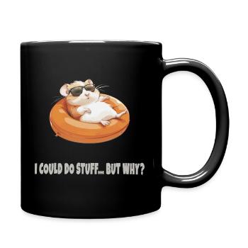 Je pouvais faire des trucs... Mais pourquoi ? | Drôle de hamster paresseux - Mug uni - noir - Droite