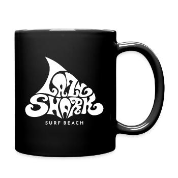 Hai Lazy Shark surf beach sixties Strand maritim - Tasse einfarbig - Schwarz - Rechts
